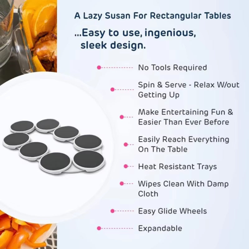 Dining Table Rotating Tray Portable Meal Tray