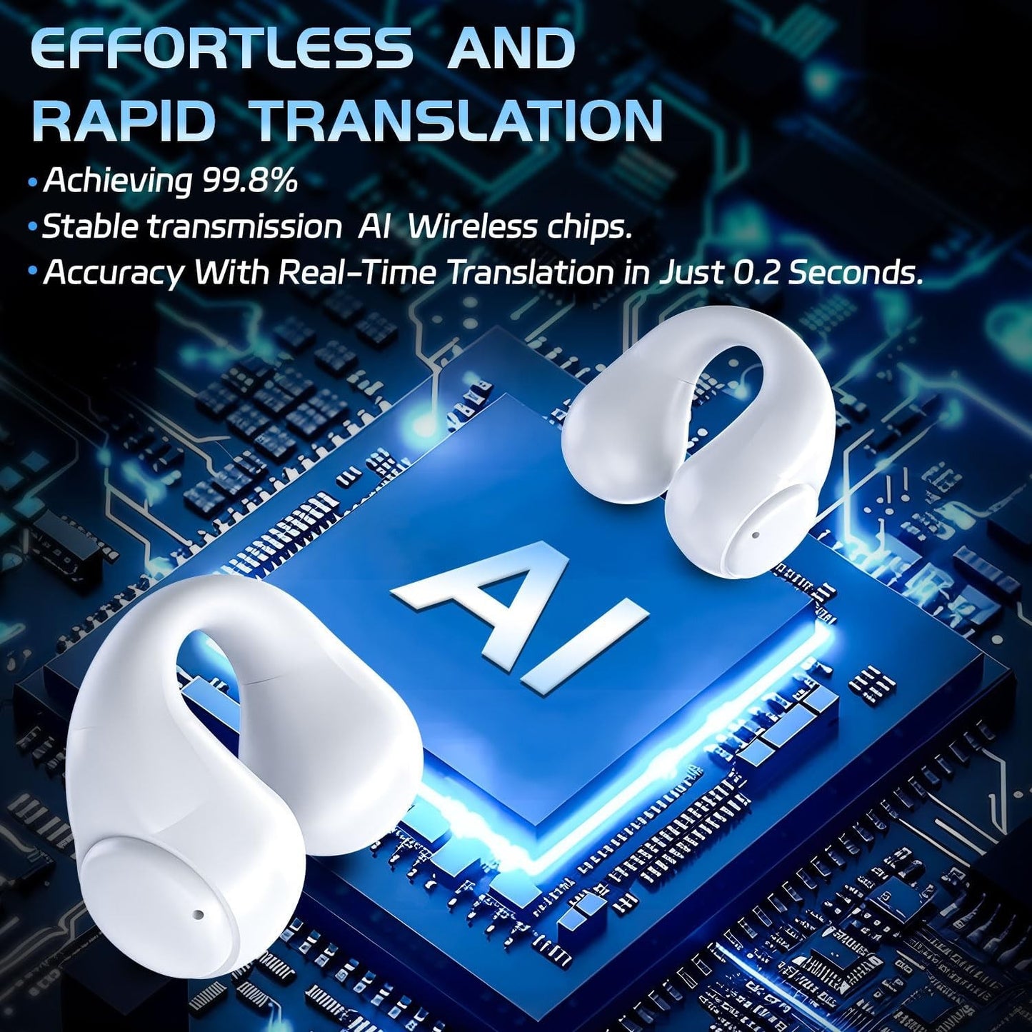 Audífonos Traductor De 144 Idiomas Inglés Español Auriculares Traducción De