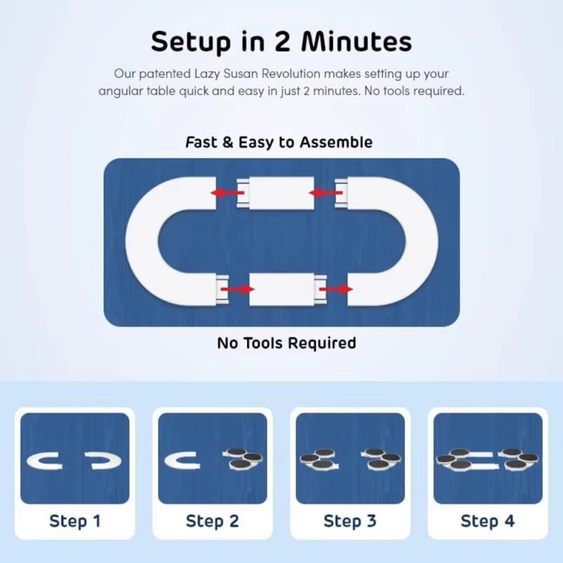 Dining Table Rotating Tray Portable Meal Tray